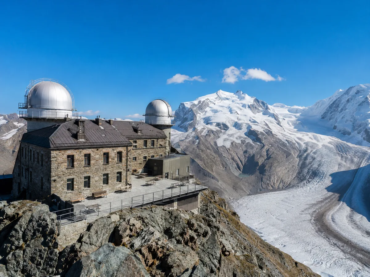 The viewing terrace at Gornergrat, 3,089 metres